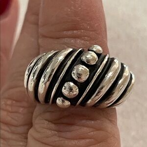 Silpada Artisans of Bali Sterling Silver Rare Dome Ring Sz. 6.5